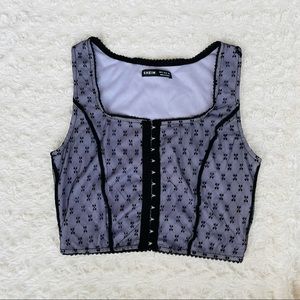 SHEIN purple and black corset top